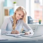 manager working in office