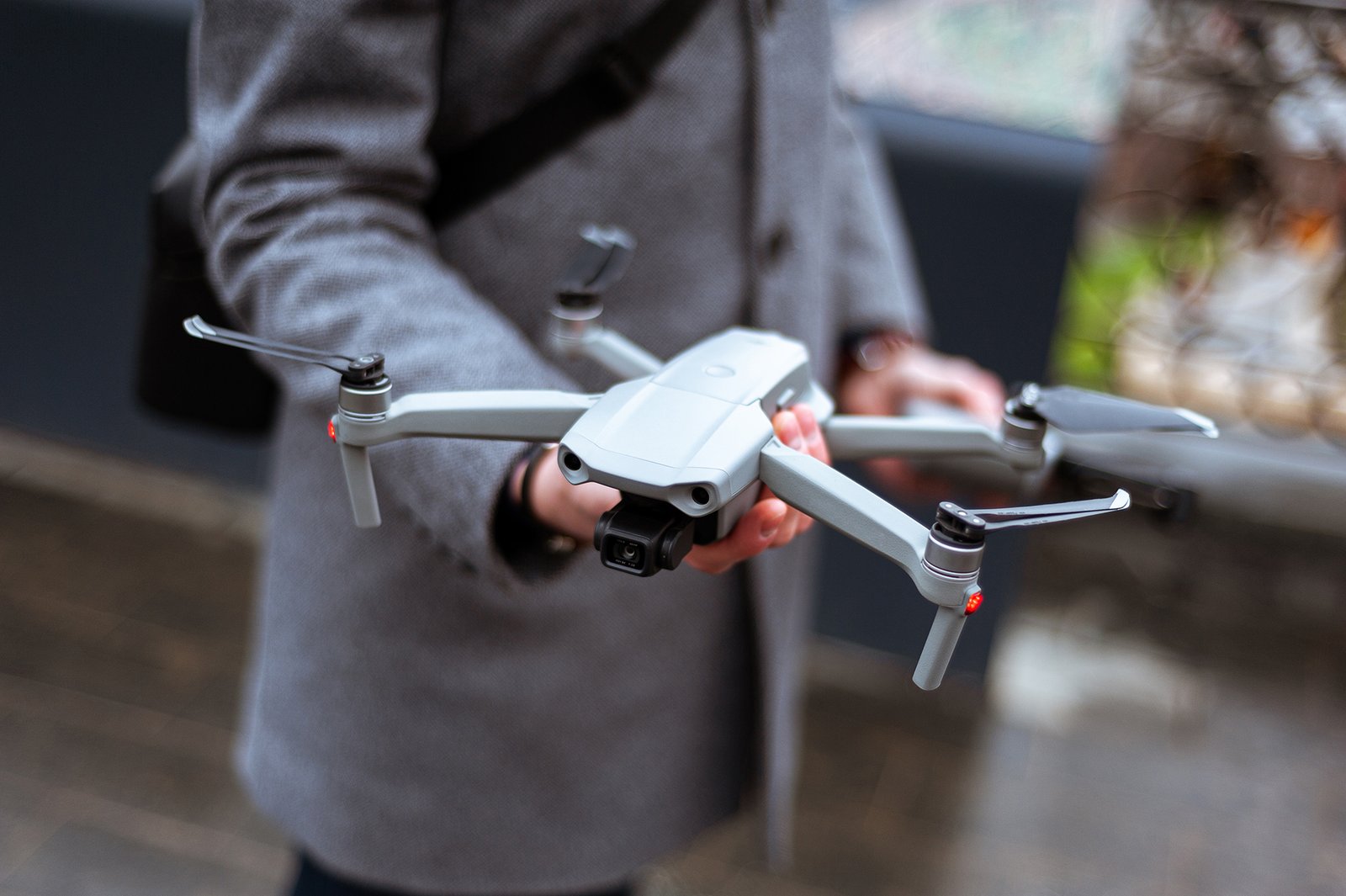 remote control of the quadcopter. the operator controls the dron